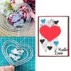 "Hello Love"letters and 3pcs Love Hearts Metal Die Cutting Dies For DIY Scrapbooking Photo Album Decorative Embossing Folder Stencil Die Cut