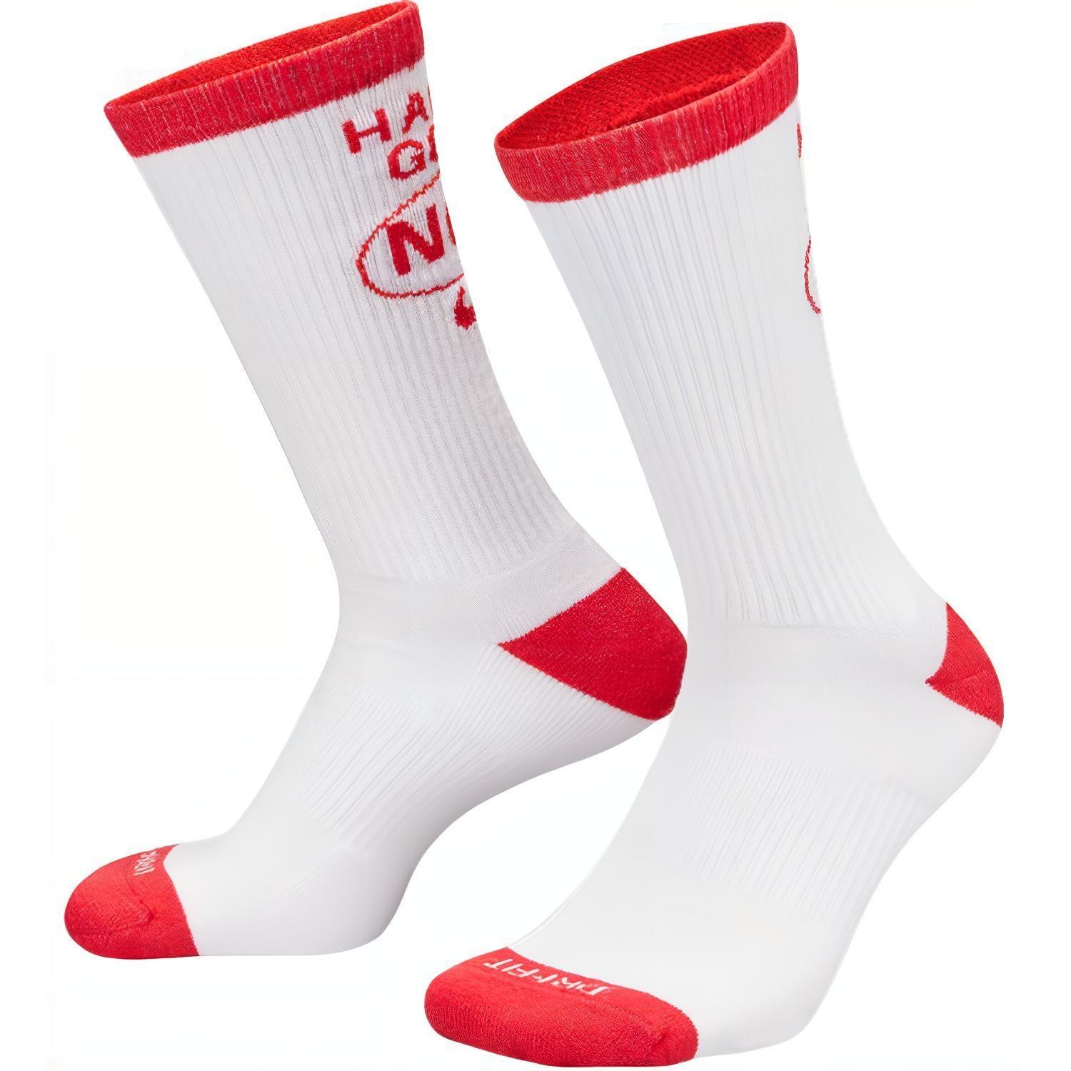 Nike Everyday Plus Cushioned Crew Socks White Red Men s DQ7709-100 M