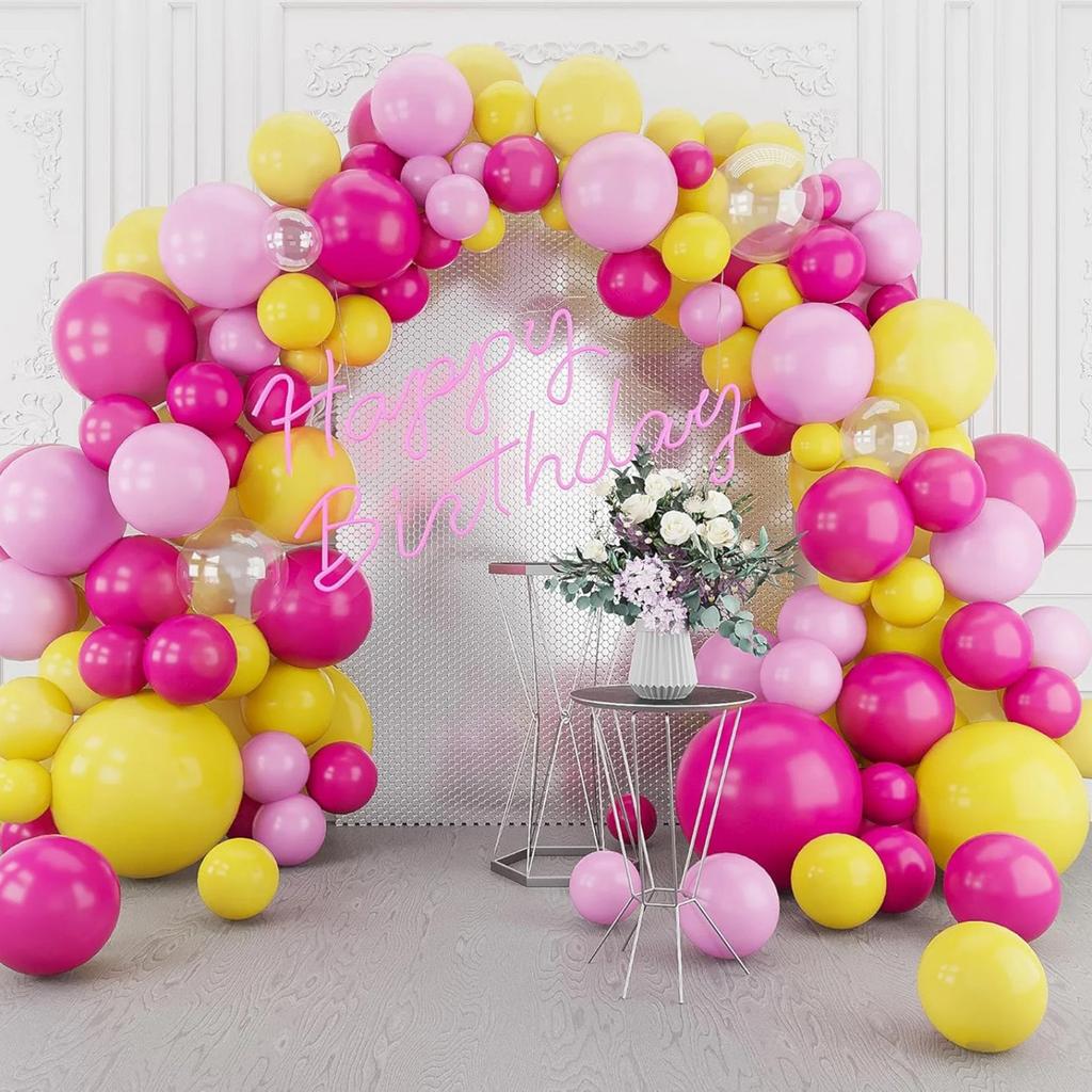 Black Garland Set, Confetti Latex Theme Arch, Party Decoration