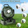 20000mAh Camping Fan with LED Lanterns 5 Speed Adjustable Hanging Design for Outdoor Camping Fishing and Hiking Camping Lights