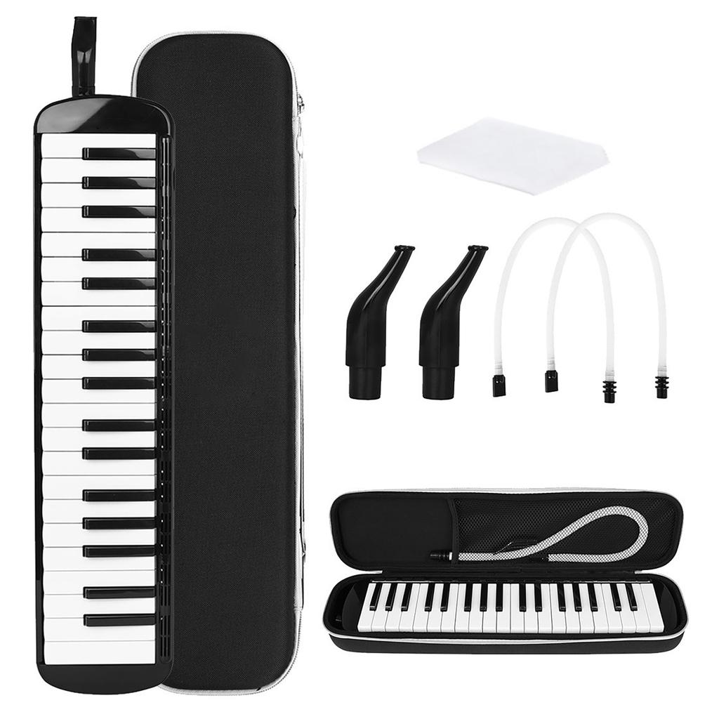 Melodica 37 Keys with Carry Case and Mouthpieces Air Piano Keyboard Musical Instrument for Kids and Adults