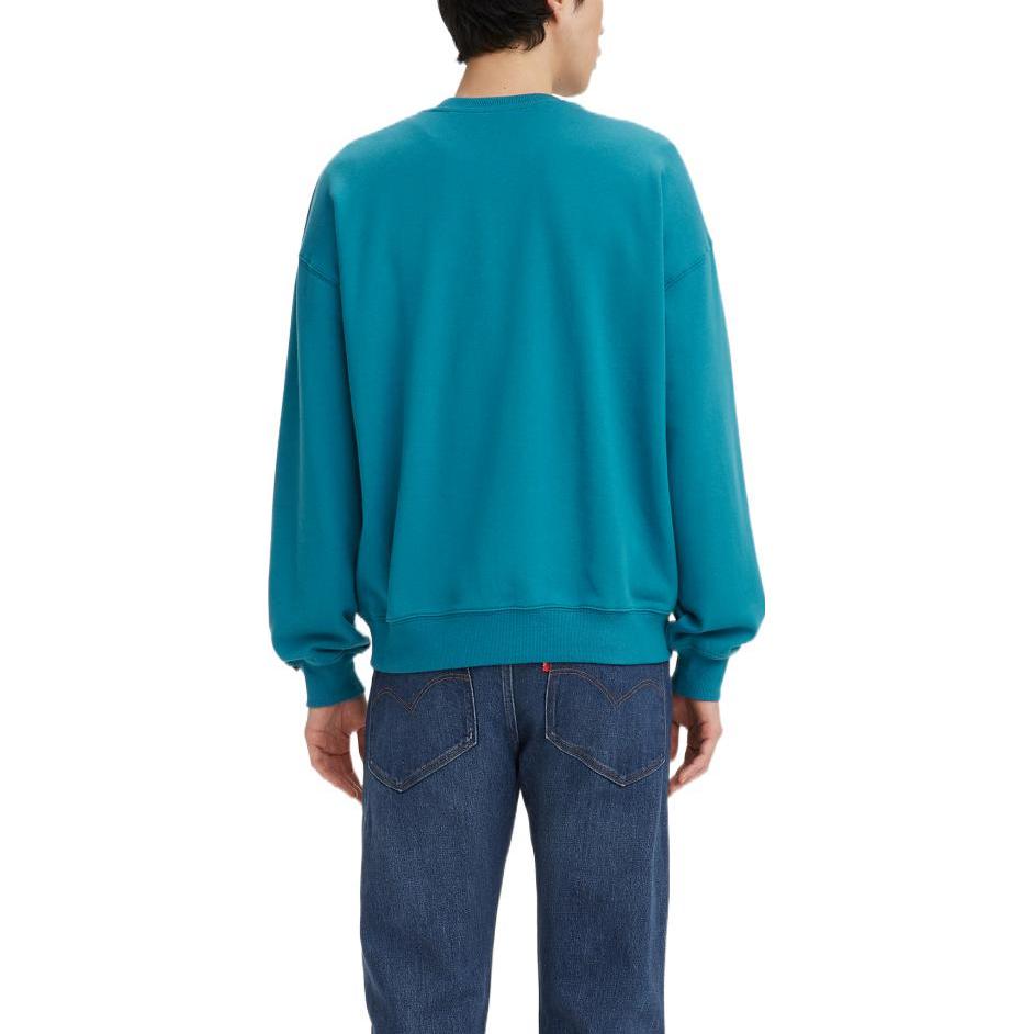 Levis Crew Neck Letter Embroidery Long Sleeve Sweatshirt Men sweatshirt Blue A3659-0001
