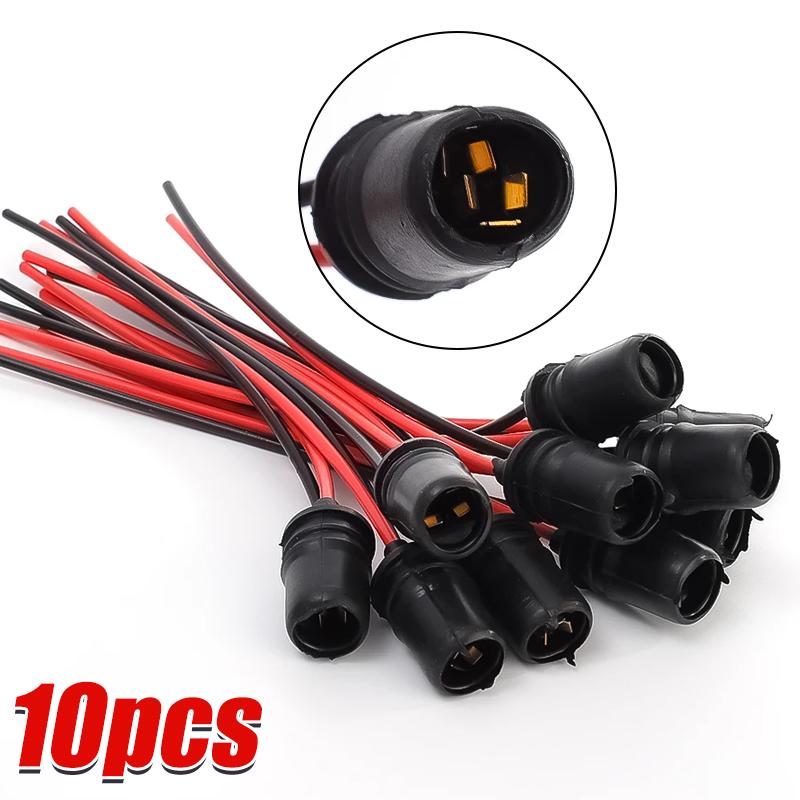1-10 szt. T10 W 5W Auto Wig Żarówka Gniazdo Złącze Uchwyt Przedłużacz Lampa LED Podstawa Żarówki Uchwyt Wtyczka Żarówki Klinowa Podstawa