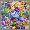 50 Stardew Valley Pixel Art Sticker für Notizbücher, Tagebücher, Aufbewahrungsboxen und Handys
