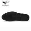 Septwolves Men's Black Leather Business Casual Shoes