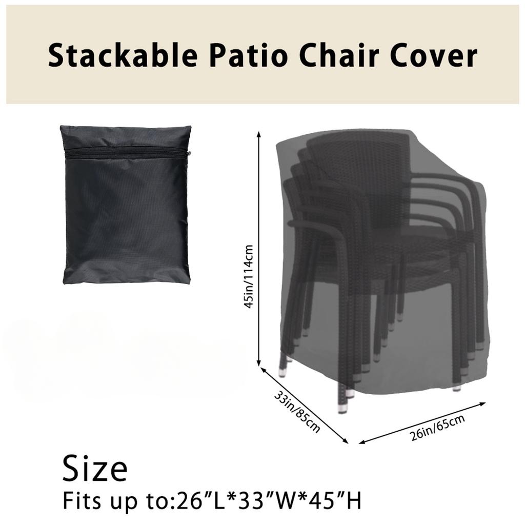 Dustproof Chair Organizer Stacked Chair Dust Cover Storage Bag Outdoor Garden Patio Furniture Protector High Quality Waterproof