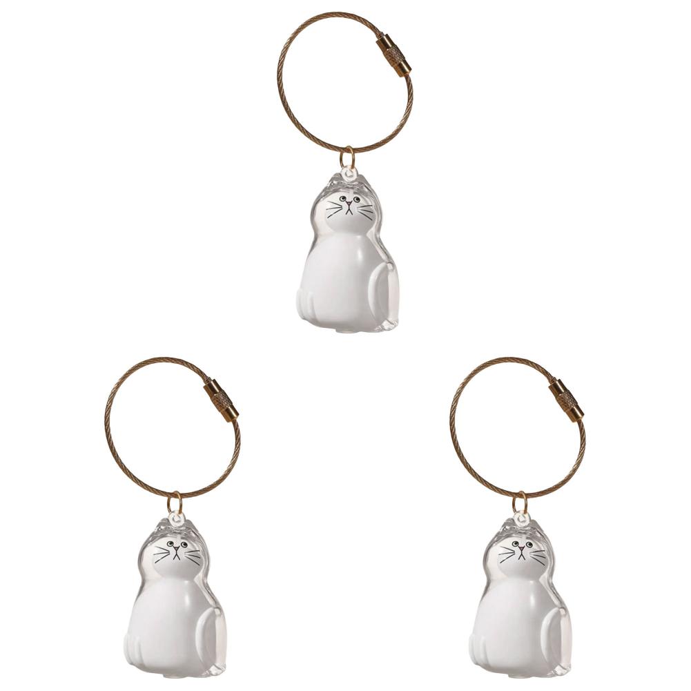 1-10Pcs Cat Keychain Pendant Cat Hair Storage Box Backpack Ginger Cat Siamese Hanging Pet Hair Grooming Souvenirs Birthday Gifts