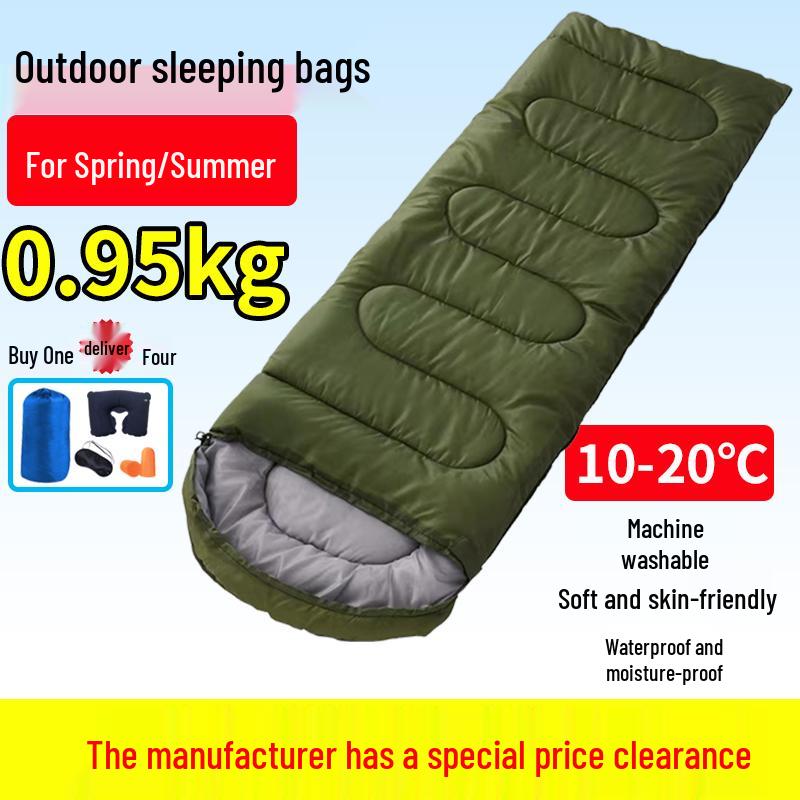 Vier-Jahreszeiten Erwachsenen-Schlafsack: Dick, Kältefest, Perfekt für Outdoor-Wintercamping
