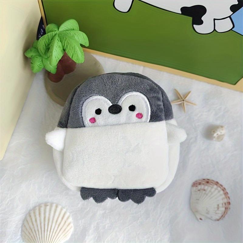 

Adorable Penguin Cartoon Mini Wallet - Secure Zippered Coin Purse for Earphones, Coins, Key & Essentials 1pc
