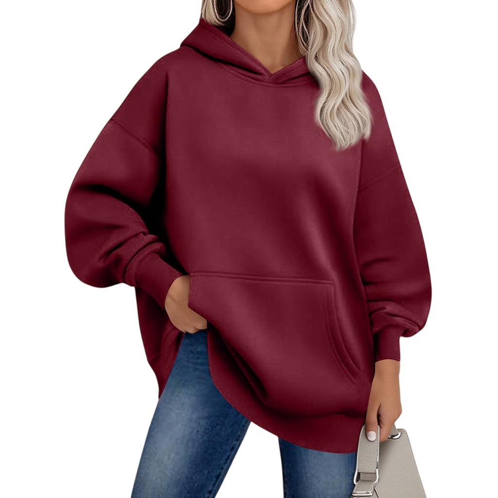 Womens Oversized Sweatshirts Fleece Hoodies Long Sleeve Pullover Outfits With Pocket