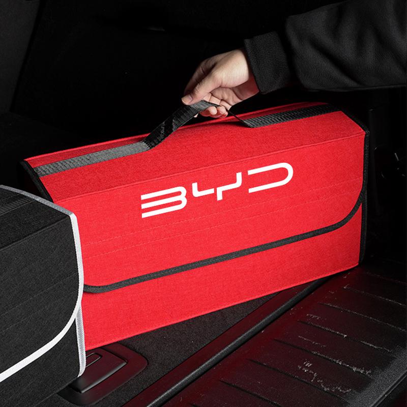 Car Trunk Storage Bag Organizer Sundries Stowing Tidying Box For BYD Tang F3 E6 Atto3 Yuan Plus Song Max F0 G3 I3 Ea1 Dmi 2din