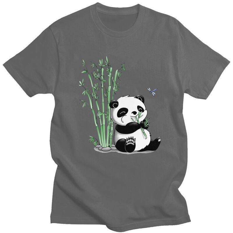 Custom Male Panda Bear T Shirt Short Sleeve Cotton Tshirt Tshirt Leisure Tees Clothing
