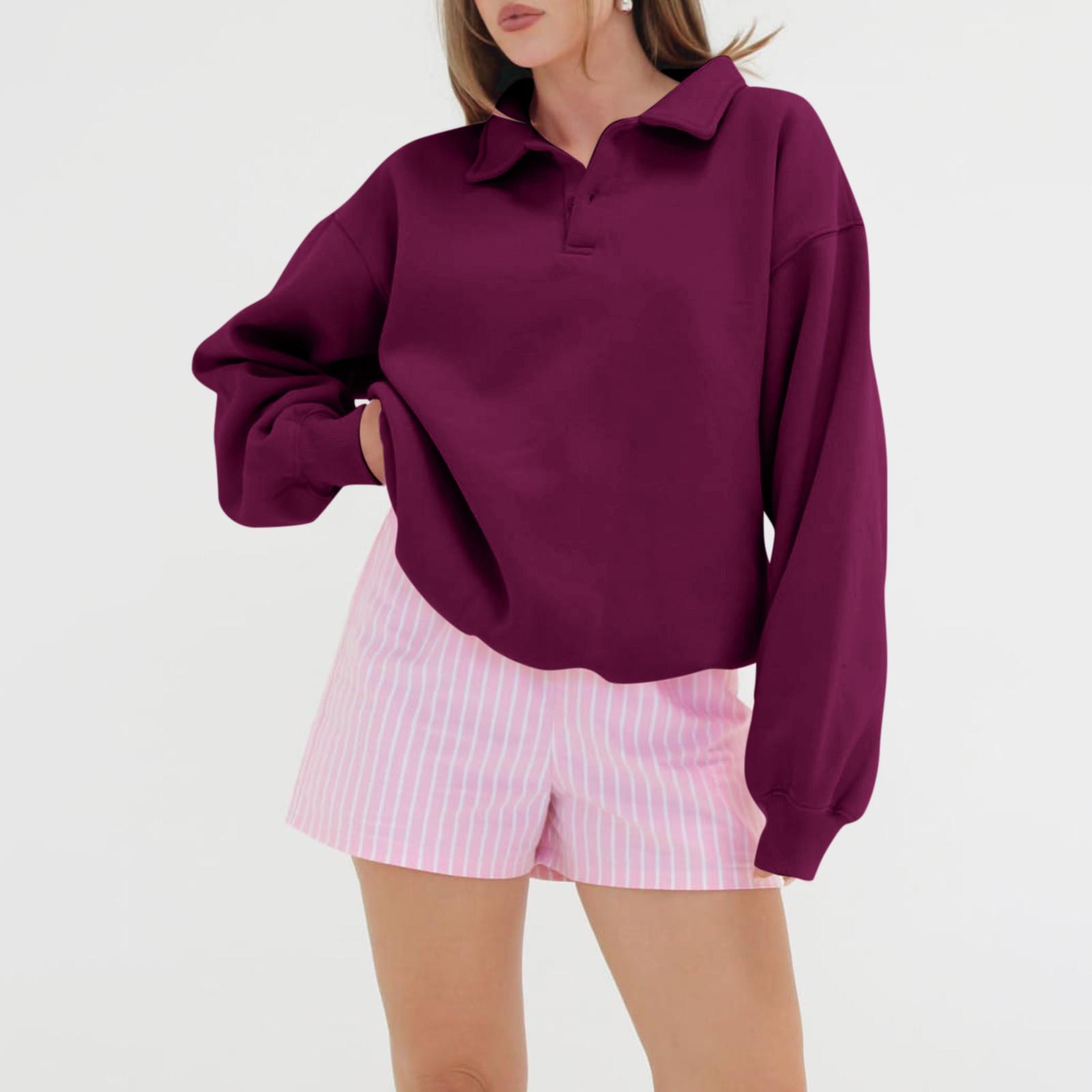 

Женский свитер с лацканами и высоким воротом, повседневный, с длинным рукавом, мягкий, модный, модный, осенний свитер XL винный