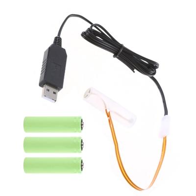 USB 5V2A To 6V 1A LR6 Battery Conversion Cable, Eliminates Need for 4x1.5V LR6 Batteries In Toy Remote Controls