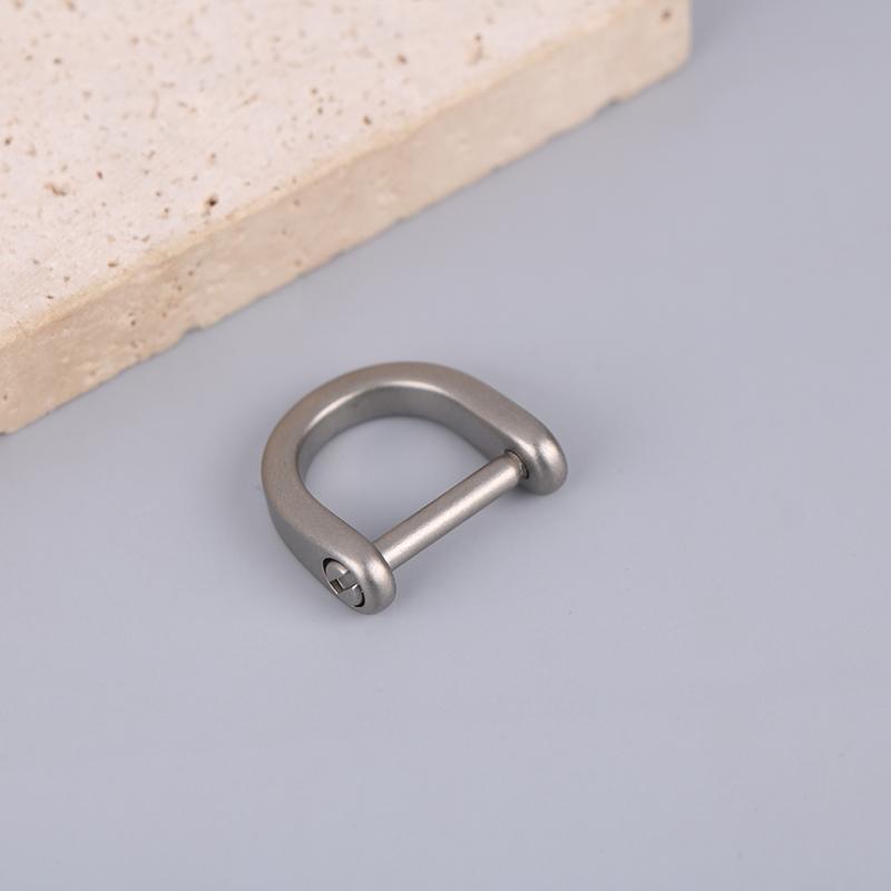 Titanium D Ring Key Shackle U Shape Key Ring Horseshoe Clasp For Car Fob Diy Leather Key Organizer Keychain