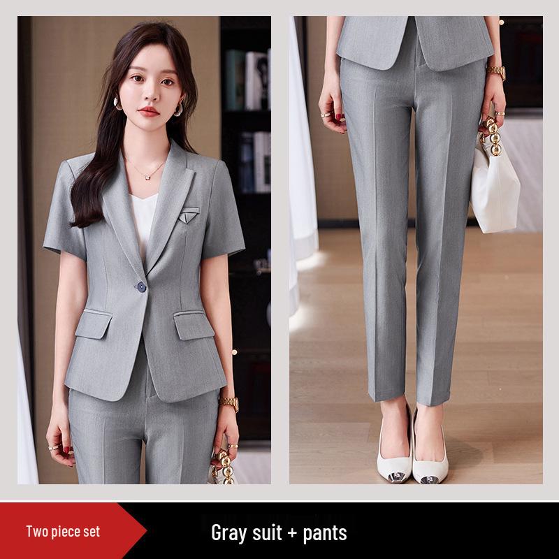 Elegant Women's Slim Fit Business Suit Set for Interviews and Work