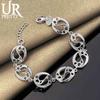 925 Sterling Silver Heart Bracelet Fashionable Wedding Jewelry