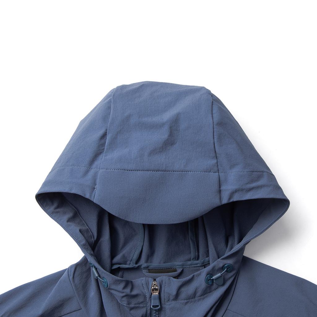 Li-Ning Comfortable Simple Versatile Hooded Zipper Solid Color Sports Jacket Men Jackets Moonlight-Blue AFDV675-10