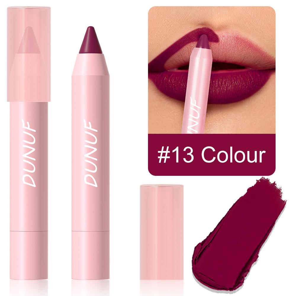 Ruj Creion Impermeabil Sexy Roșu Nud Violet Nuanță Mat Ruj Creion de buze de durată Pen Machiaj de lungă durată Cosmetic