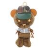 Used AUTHENTIC M03177 Baseball Bag Charm Louis Bear Brown Faux Fur