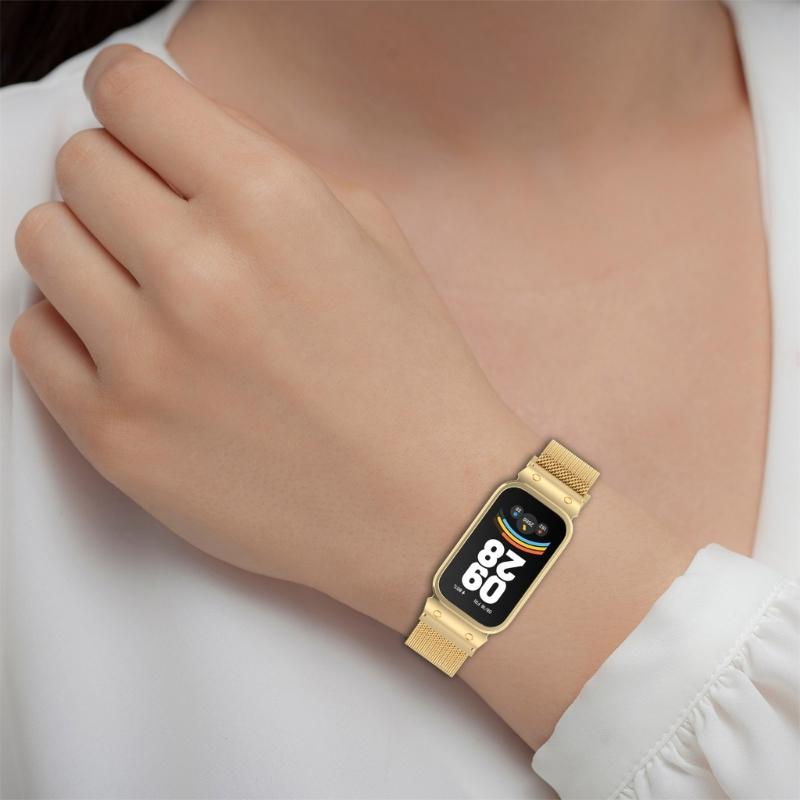 Adjustable Watch Band Stainless Steel Watch Bracelet Smartwatch Wristband Enjoy Comfort for Band 9 Active