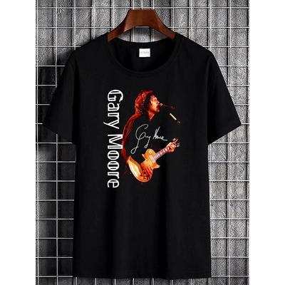 Seltenes Gary Moore Sänger Shirt Schwarz Alle Größen Shirt Streetwear Vielseitiges Stilvolles Oberteil für den Alltag Weich Homme Mode Atmungsaktiv Dehnbar