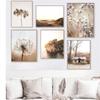 Reed Landscape Dandelion Elk Canvas Poster Nordic Style Wall Art Print Canvas Painting for Living Room Bedroom Pictures Decor