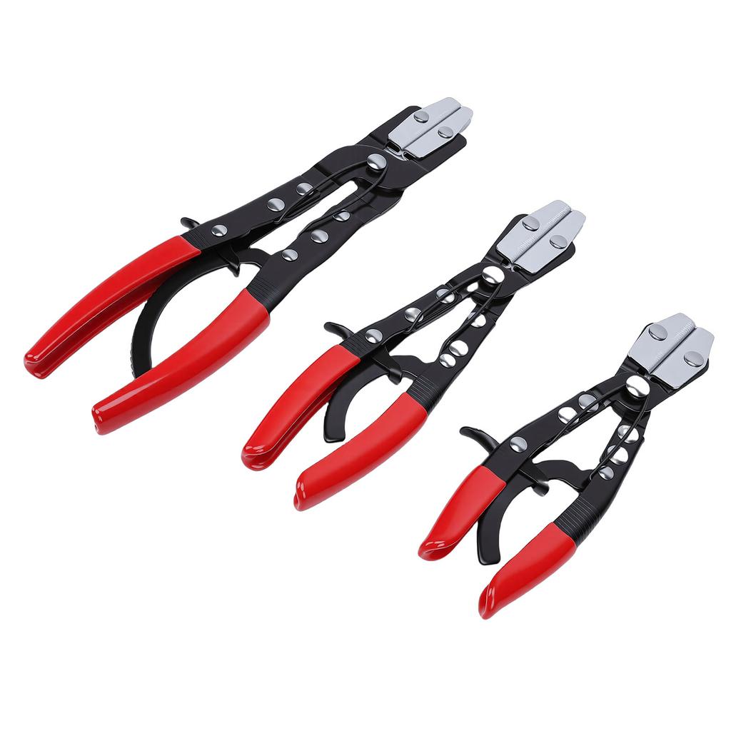 3 Pcs Ratcheting Hose Pinch Pliers Set 8 10 12 Inch Locking Hose Pinch Off Pliers for Heatsink Coolant Car Fuel Lines