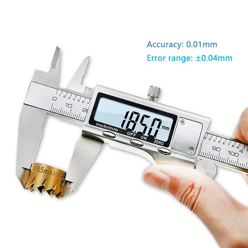 0-150mm Vernier Caliper Stainless Steel/Plastic LCD Digital Caliper 6 Inch Instrument Depth Measuring Tools