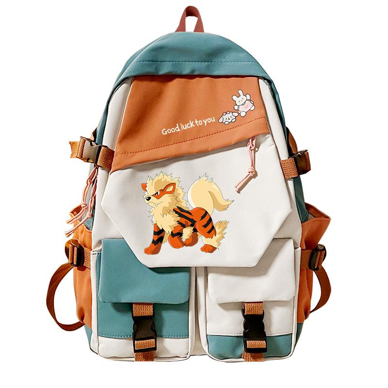 Pokemon Pokémon Elf Peripheral Printing Casual Backpack Elementary and Secondary School Students Large Capacity Backpack