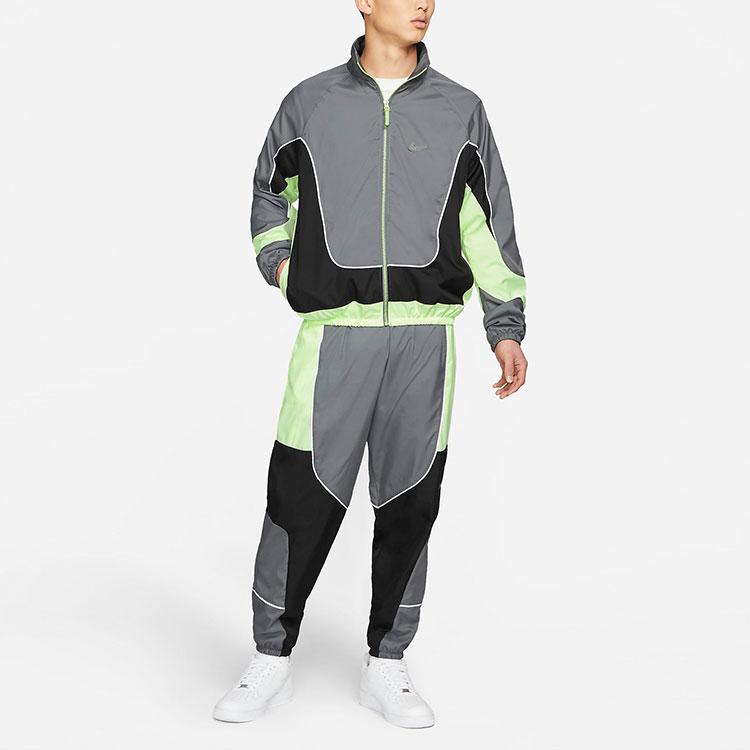 Nike Throwback Woven Basketball Jacket With Stand Collar Men Outerwear Multicolor CV1932-084