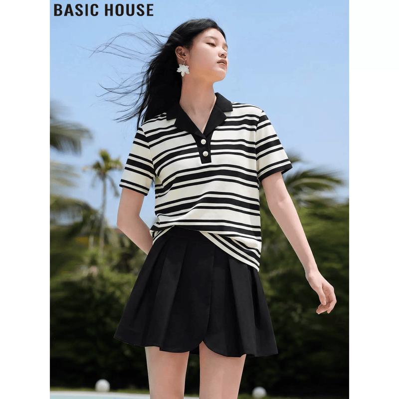 Basic House Striped Short Sleeve T-shirt XL