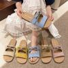 Female Shoes Ladies' Slippers Luxury Slides Summer Clogs Woman 2025 Designer Flat Soft Beach Retro Casual Rome Leisure