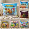 Kwaii Anime TTownship Pillow Case Silky Elegant Comfort Sofa Bed Invisible Zipper