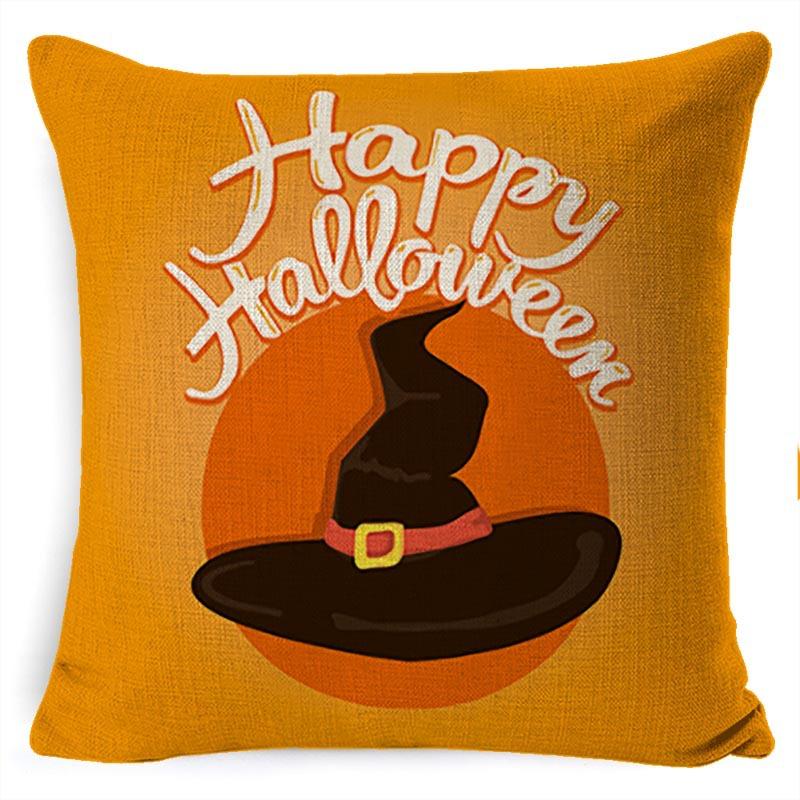 Throw Pillow Halloween Pillow Case Linen Car Cushion Sofa Pillow Case Nordic Style