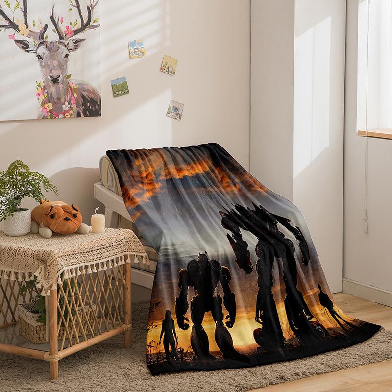 Transformers Series Flannel Blanket 3D Printed Sofa Blanket Thickened Blanket