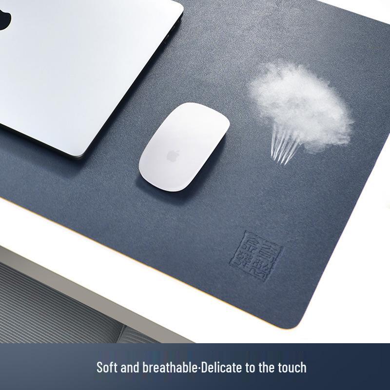 PU Leather Large Waterproof Desk & Mouse Pad - Solid Color Gaming & Office Mat