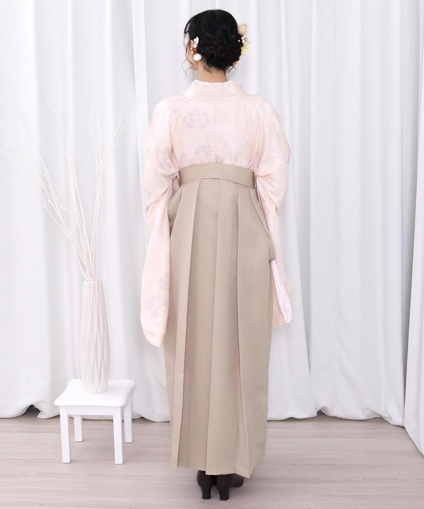 Hakama Two Shaku Sleeve Plain Graduation 4 Piece Set Hakama Lower Gorgeous G Early Spring Peony Hakama [KYOETSU] Set, Kimono, Hakama, Ceremony,