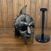 Gladiator Maximus Helmet with Display Stand Roman Warrior Armor Replica Home Office Decor