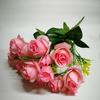 European & Korean Style Artificial Rose Bouquet - 15 Small Roses for Home Decor and Weddings