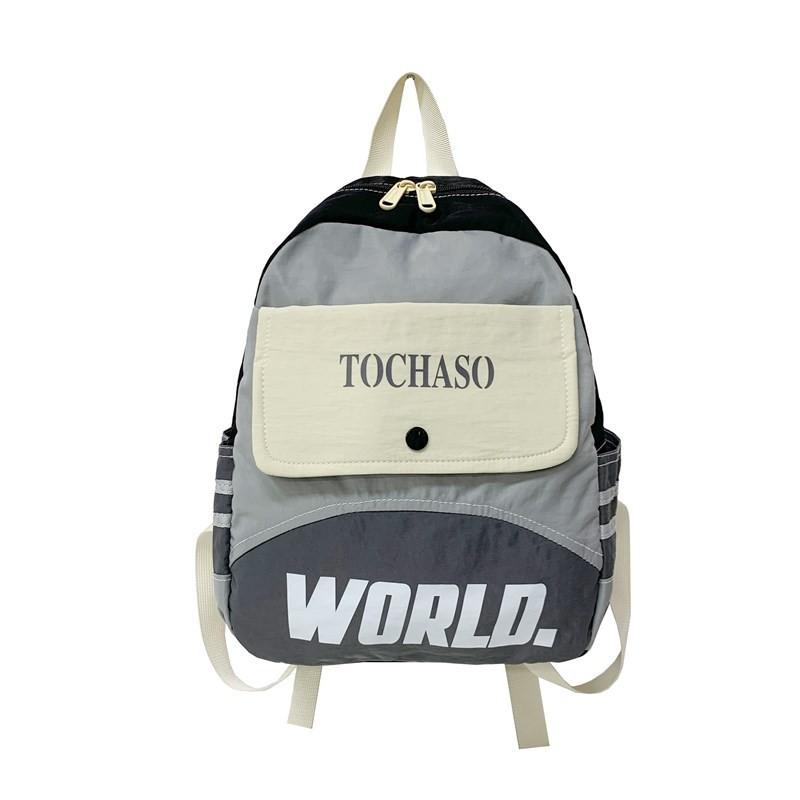 Kids Letter Small Travel Bag With Color Blocking Pattern For School And Outings