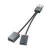 1 In 2 Out Usb Hub Car Usb Splitter Cable Multifunction Adapter Cord Charging Cable For Android Smart Phone