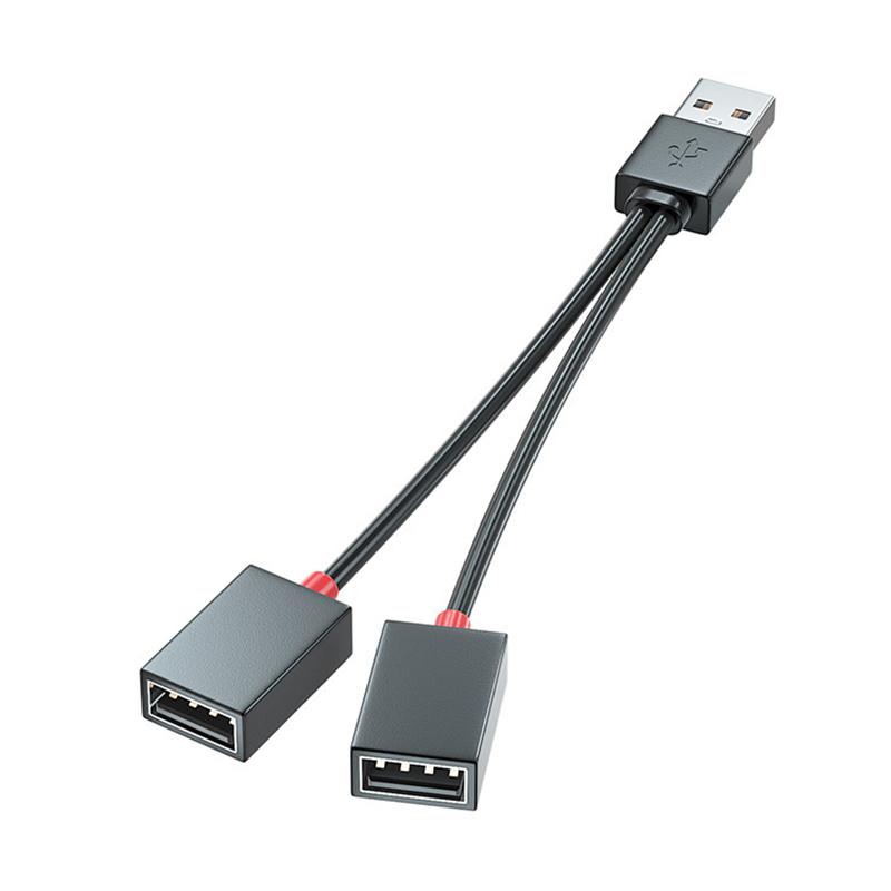 1 In 2 Out Usb Hub Car Usb Splitter Cable Multifunction Adapter Cord Charging Cable For Android Smart Phone