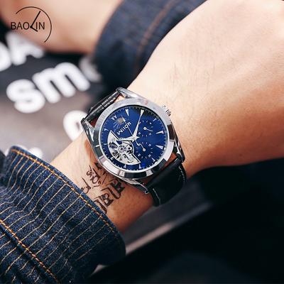 Fashion Retro Luminous Waterproof Watch for Men Hollow Fully Automatic Mechanical Watch for Men