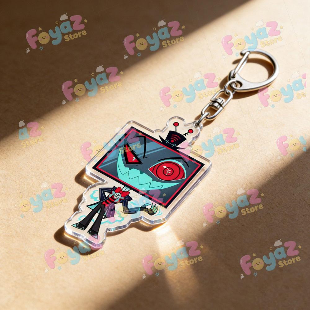 Cool Cartoon Chibi Alastor Vox Keychain Vox Fan Gift Vox Standee