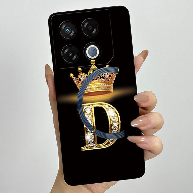 For Infinix GT 20 Pro Case Luxury Crown Letter Soft Silicone Back Cover For Infinix GT20 Pro GT20Pro Coque Infinix X6871 Fundas