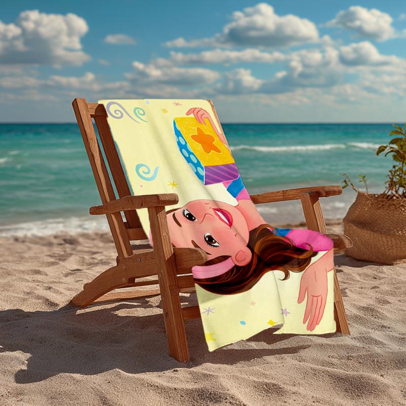Ultra-Soft Beach Towel with Ms. Rachel Theme,Ideal for Pool - Camping, Diving - Perfect Travel Essential, Vibrant Beach Towel.