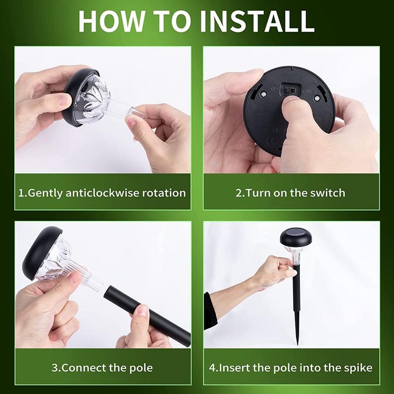 10Packs Solar Outdoor Lights, LED Solar Powered Garden Lights, IP65 Waterproof Solar Pathway Lights For Yard/ Landscape