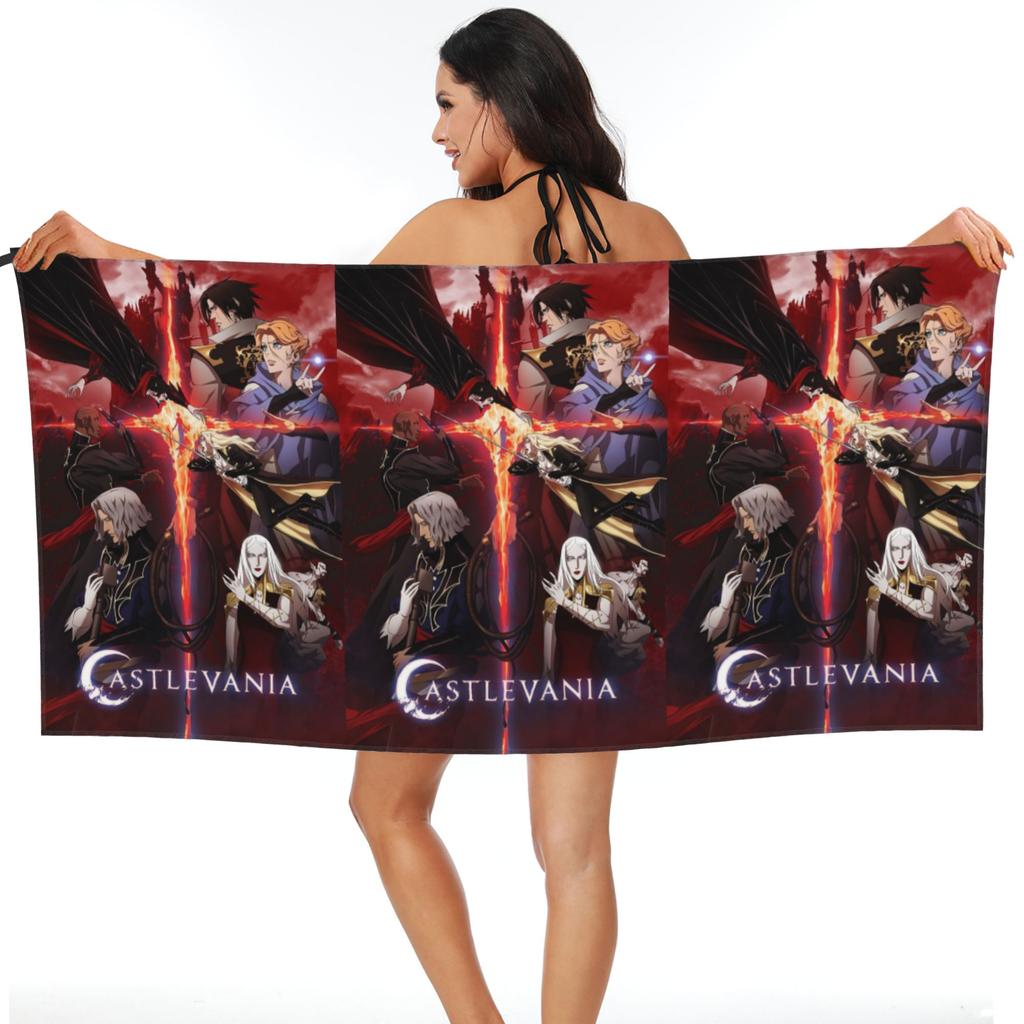 Alucard Castlevania Beach Towel Soft Microfiber Quick Dry Absorbent Quick Towels For Mountain Climbing