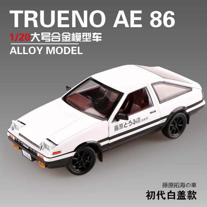 DTEZTU1 1/24 Toyota AE86 Alloy Sports Car Model Diecasts Toy Simulation Steering Sound Light Super Racing Toys Vehilce Collection Gifts